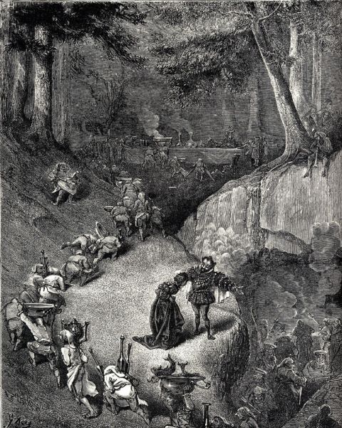 Иллюстрация Гюстава Доре к изданию сказки «Рике с хохолком», XIX век.