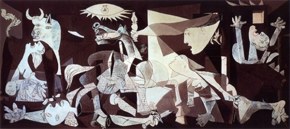 Летом 1937 года Пабло Пикассо создал свою, возможно, самую известную картину – «Герника». Это полотно художник нарисовал по заказу правительства Испанской Республики для Всемирной выставки в Париже. Приёмами кубизма Пикассо изобразил бомбардировку Герники.