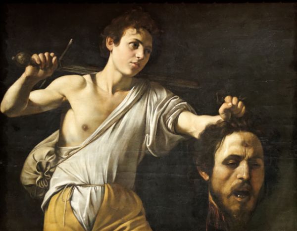 На картине «Давид с головой Голиафа» (1607-1610) в образе Голиафа художник изобразил себя. Такую символичную картину он возил с собой в изгнании и постоянно подправлял.
