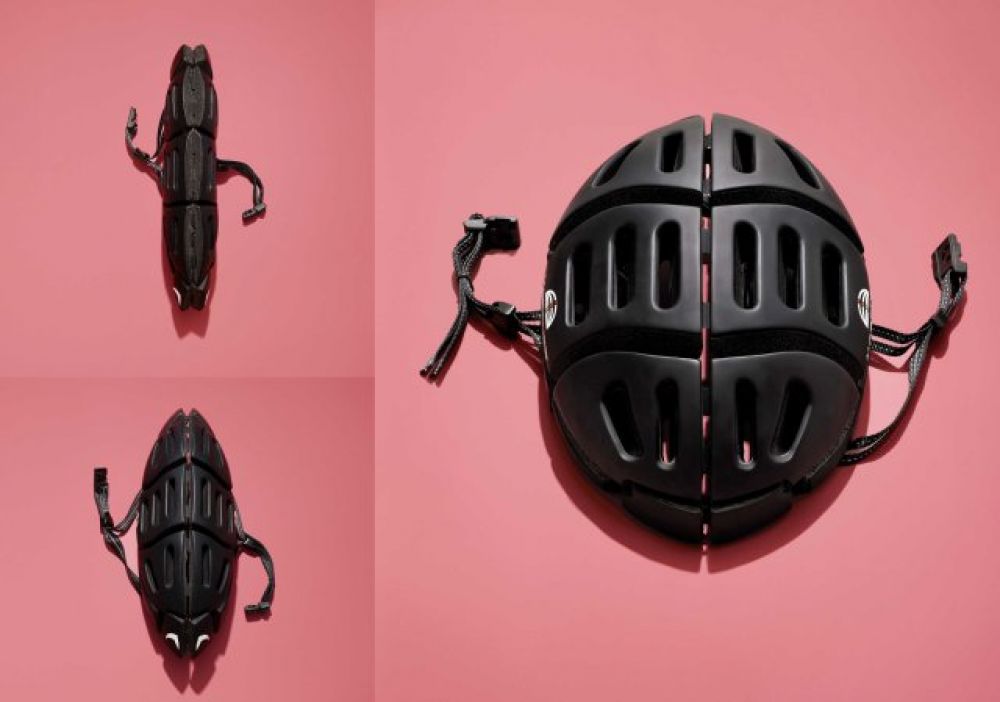 2. Складной велосипедный шлем. Разработано компанией Morpher.