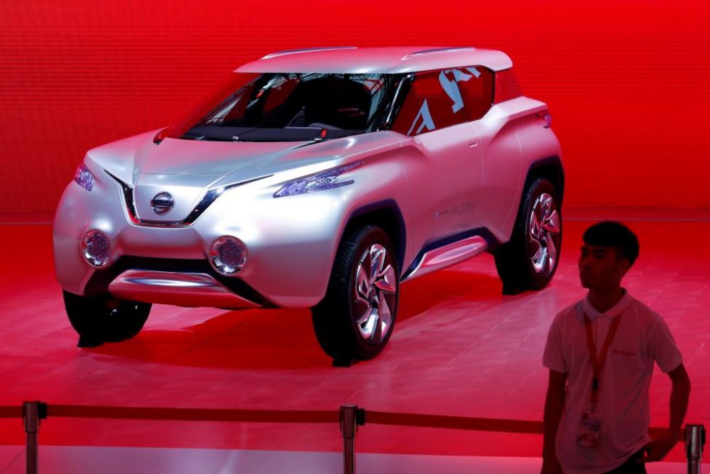 В рамках выставки компания Nissan представила свой новый внедорожник/электромобиль.