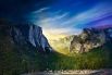 Вид на горы в Йосемитском национальном парке, фотограф Стивен Вилкс сделал 1036 снимков, чтобы создать эту день-переходит-в-ночь композицию.