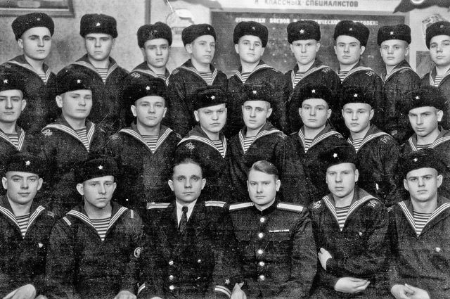 Курсанты водолазной школы в/ч 09898, Балтийский флот, Рига, 1956 год.