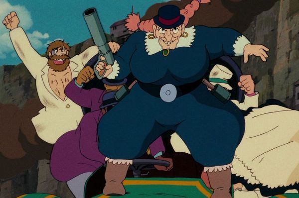 В «Небесном замке Лапута» классик японской анимации Хаяо Миядзаки предложил необычный взгляд на устоявшийся образ пиратов в приключенческом жанре. У Миядзаки пираты выступают в качестве «злодеев», охотящихся за девочкой Ситой, в руках которой находится таинственный артефакт.