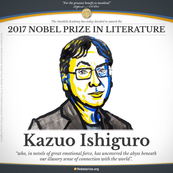 В 2017 году Кадзуо Исигуро стал лауреатом Нобелевской премии в области литературы.