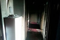 В квартире огнем уничтожены внутренняя отделка и имущество в кухне, закопчены стены и потолок. 