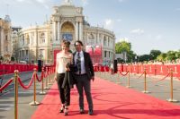 Дарья Жук с мужем на кинофестивале в Одессе.