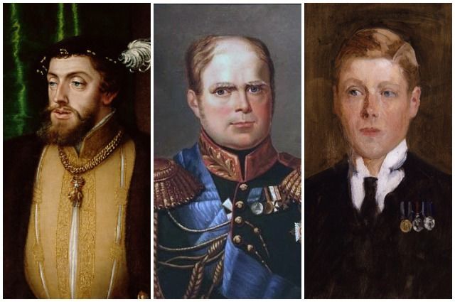 Карл V, Константин Романов и Эдуард VIII.