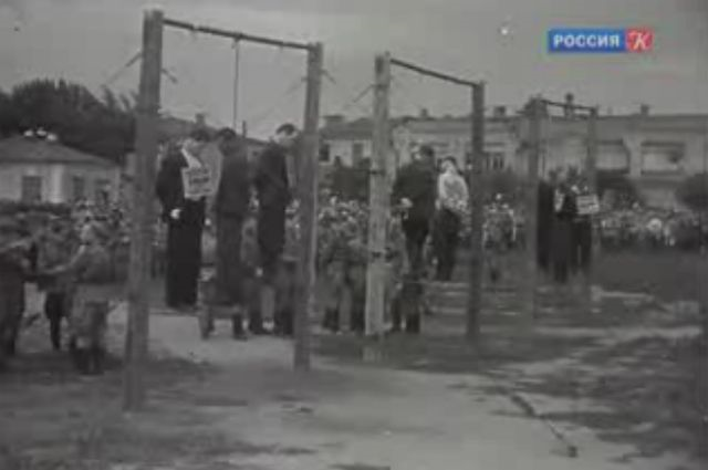 Краснодарский процесс. Казнь осуждённых. 1943 год.
