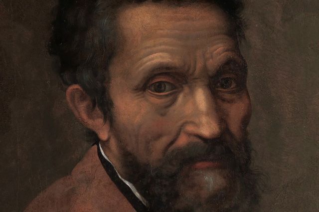Микеланджело на портрете Даниэле да Вольтерра (ок. 1544).