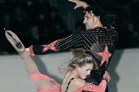 Илья Авербух и Ирина Лобачева выступают на международном турнире по фигурному катанию, 2002 г.