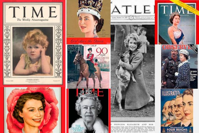 Британская королева с детских лет и по сей день – на обложках мировых изданий.