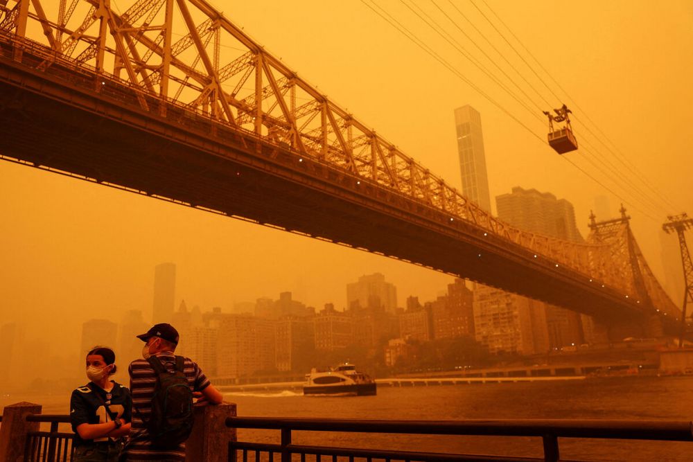 В Нью-Йорке зафиксировано худшее с 1960-х годов качество воздуха.