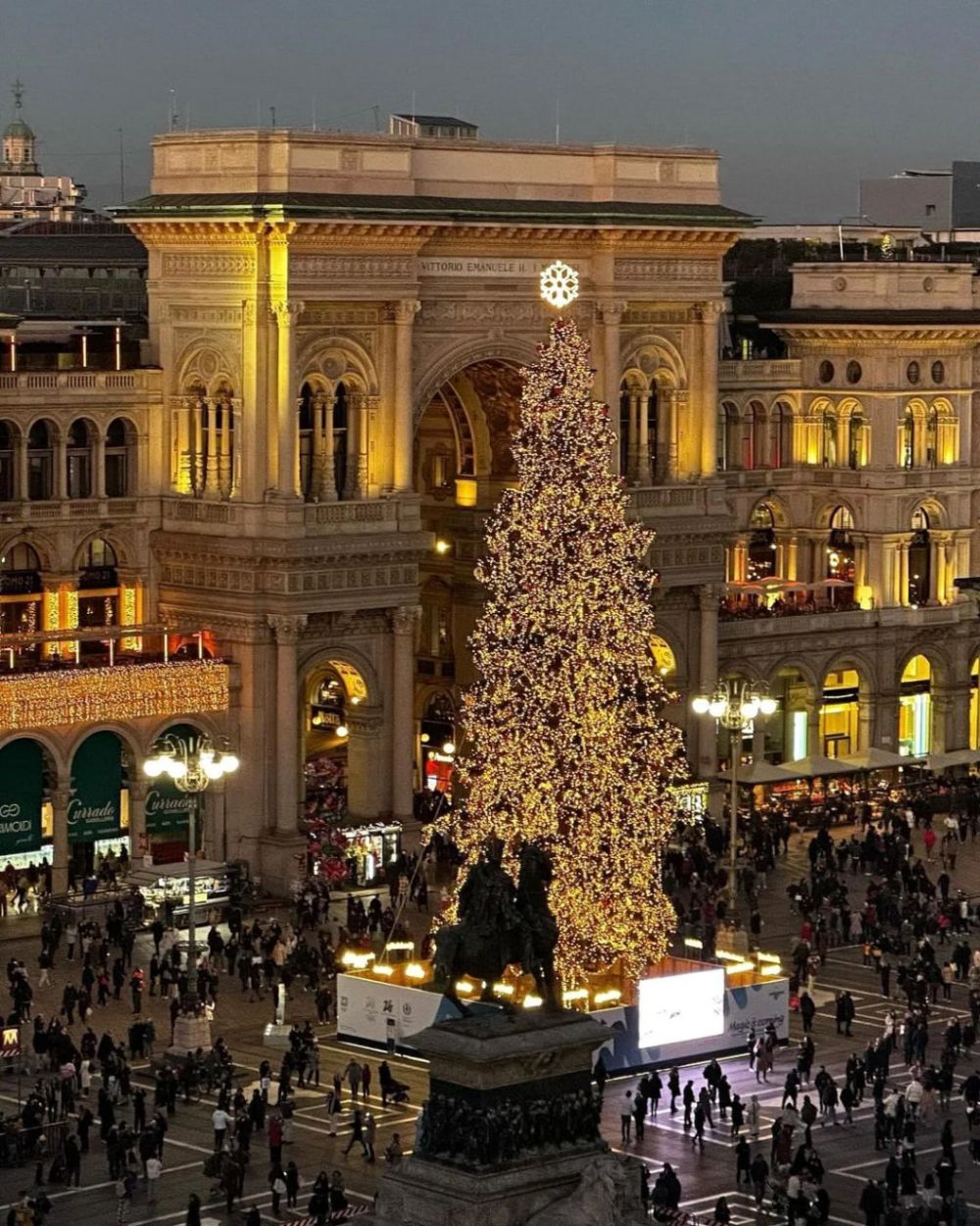 Миланский собор и рождественское дерево (Италия).