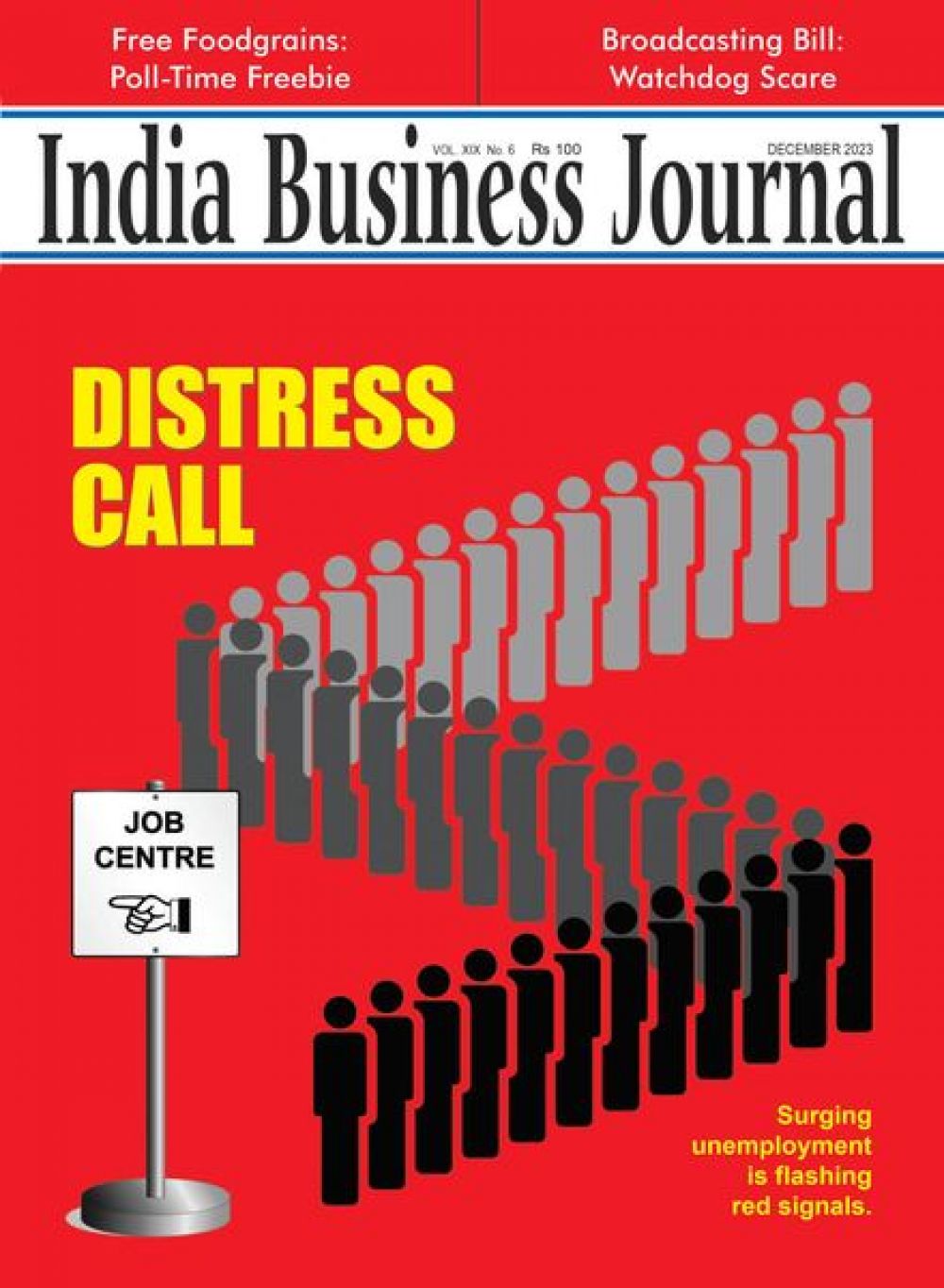 По итогам 2023 года число безработных в мире достигло порядка 205 млн человек согласно данным Международной организации труда. А по прогнозам специалистов, она может вырасти ещё на 2 млн человек в 2024-м. Этой проблеме посвящена декабрьская обложка индийского India Business Journal («Индийский бизнес-журнал»).