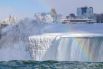 Последний раз водопад частично замерзал в 2019 году.